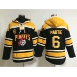 mlb jerseys pittsburgh pirates #6 martie black[pullover hooded sweatshirt]