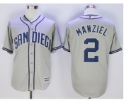 Men San Diego Padres #2 Johnny Manziel Gray 2016 Official Cool Base Jersey