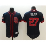 Men San Diego Padres #27 Matt Kemp Navy Stars & Stripes 2016 Independence Day Flex Base Jersey