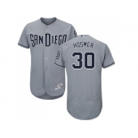 Men San Diego Padres #30 Eric Hosmer Gray Flexbase Authentic Collection Stitched Baseball Jersey