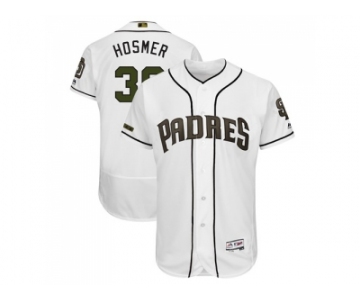 Men San Diego Padres #30 Eric Hosmer White Flexbase Authentic Collection 2018 Memorial Day Stitched MLB Jersey