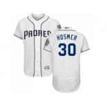 Men San Diego Padres #30 Eric Hosmer White Flexbase Authentic Collection Stitched MLB Jersey