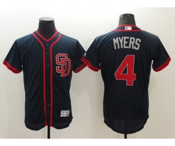 Men San Diego Padres #4 Wil Myers Navy Stars & Stripes 2016 Independence Day Flex Base Jersey