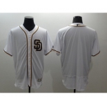 Men San Diego Padres Blank Majestic White Flexbase Authentic Collection Team Jersey