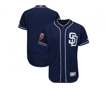 Men San Diego Padres Customized Majestic Navy 2018 Spring Training Flex Base Team Jersey