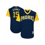 Men's 2017 Little League World Series Padres #15 Cory Spangenberg Spangy Navy Jersey