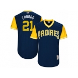 Men's 2017 Little League World Series Padres #21 Luis Torrens Churro Navy Jersey