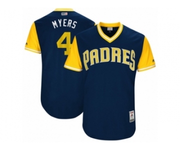 Men's 2017 Little League World Series Padres #4 Wil Meyers Myers Navy Jersey