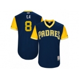 Men's 2017 Little League World Series Padres #8 Erick Aybar EA Navy Jersey