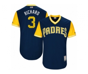 Men's 2017 Little League World Series Padres Clayton Richard #3 Richard Navy Jersey