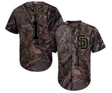 Men's Majestic San Diego Padres #1 Ozzie Smith Authentic Camo Realtree Collection Flex Base MLB Jersey