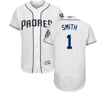 Men's Majestic San Diego Padres #1 Ozzie Smith White Home Flexbase Authentic Collection MLB Jersey