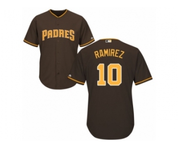 Men's Majestic San Diego Padres #10 Alexei Ramirez Authentic Brown Alternate Cool Base MLB Jersey