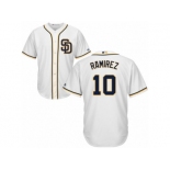 Men's Majestic San Diego Padres #10 Alexei Ramirez Authentic White Home Cool Base MLB Jersey