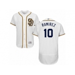 Men's Majestic San Diego Padres #10 Alexei Ramirez White Flexbase Authentic Collection MLB Jersey