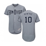 Men's Majestic San Diego Padres #10 Hunter Renfroe Authentic Grey Road Cool Base MLB Jersey