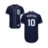 Men's Majestic San Diego Padres #10 Hunter Renfroe Navy Blue Alternate Flex Base Authentic Collection MLB Jersey