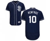 Men's Majestic San Diego Padres #10 Hunter Renfroe Navy Blue Alternate Flex Base Authentic Collection MLB Jersey