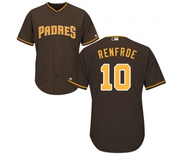 Men's Majestic San Diego Padres #10 Hunter Renfroe Replica Brown Alternate Cool Base MLB Jersey