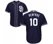 Men's Majestic San Diego Padres #10 Hunter Renfroe Replica Navy Blue Alternate 1 Cool Base MLB Jersey