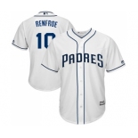 Men's Majestic San Diego Padres #10 Hunter Renfroe Replica White Home Cool Base MLB Jersey