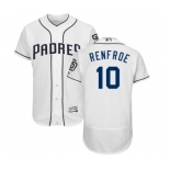 Men's Majestic San Diego Padres #10 Hunter Renfroe White Home Flex Base Authentic Collection MLB Jersey