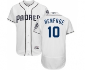 Men's Majestic San Diego Padres #10 Hunter Renfroe White Home Flex Base Authentic Collection MLB Jersey