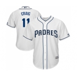 Men's Majestic San Diego Padres #11 Allen Craig Replica White Home Cool Base MLB Jersey