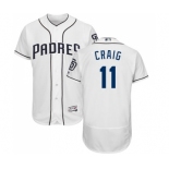 Men's Majestic San Diego Padres #11 Allen Craig White Home Flex Base Authentic Collection MLB Jersey