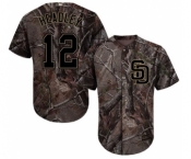 Men's Majestic San Diego Padres #12 Chase Headley Authentic Camo Realtree Collection Flex Base MLB Jersey