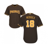 Men's Majestic San Diego Padres #18 Austin Hedges Replica Brown Alternate Cool Base MLB Jersey