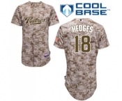 Men's Majestic San Diego Padres #18 Austin Hedges Replica Camo Alternate 2 Cool Base MLB Jersey