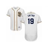 Men's Majestic San Diego Padres #19 Tony Gwynn White Flexbase Authentic Collection MLB Jersey