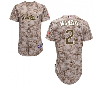 Men's Majestic San Diego Padres #2 Johnny Manziel Replica Camo Alternate 2 Cool Base MLB Jersey