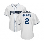 Men's Majestic San Diego Padres #2 Johnny Manziel Replica White Home Cool Base MLB Jersey