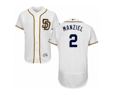 Men's Majestic San Diego Padres #2 Johnny Manziel White Flexbase Authentic Collection MLB Jersey