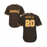 Men's Majestic San Diego Padres #20 Carlos Asuaje Replica Brown Alternate Cool Base MLB Jersey