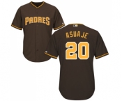 Men's Majestic San Diego Padres #20 Carlos Asuaje Replica Brown Alternate Cool Base MLB Jersey