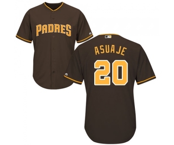 Men's Majestic San Diego Padres #20 Carlos Asuaje Replica Brown Alternate Cool Base MLB Jersey