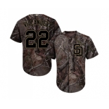 Men's Majestic San Diego Padres #22 Christian Villanueva Authentic Camo Realtree Collection Flex Base MLB Jersey