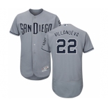 Men's Majestic San Diego Padres #22 Christian Villanueva Authentic Grey Road Cool Base MLB Jersey