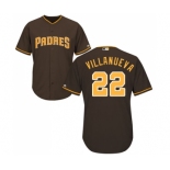 Men's Majestic San Diego Padres #22 Christian Villanueva Replica Brown Alternate Cool Base MLB Jersey