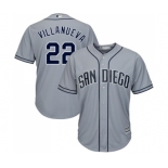 Men's Majestic San Diego Padres #22 Christian Villanueva Replica Grey Road Cool Base MLB Jersey