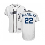 Men's Majestic San Diego Padres #22 Christian Villanueva White Home Flex Base Authentic Collection MLB Jersey