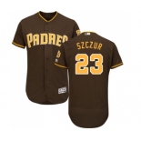 Men's Majestic San Diego Padres #23 Matt Szczur Brown Alternate Flex Base Authentic Collection MLB Jersey