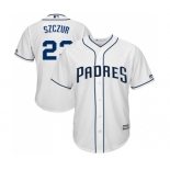 Men's Majestic San Diego Padres #23 Matt Szczur Replica White Home Cool Base MLB Jersey