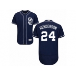 Men's Majestic San Diego Padres #24 Rickey Henderson Navy Blue Flexbase Authentic Collection MLB Jersey