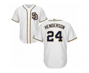 Men's Majestic San Diego Padres #24 Rickey Henderson Replica White Home Cool Base MLB Jersey