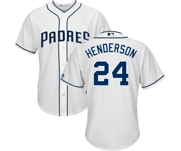 Men's Majestic San Diego Padres #24 Rickey Henderson Replica White Home Cool Base MLB Jersey