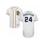 Men's Majestic San Diego Padres #24 Rickey Henderson White Flexbase Authentic Collection MLB Jersey